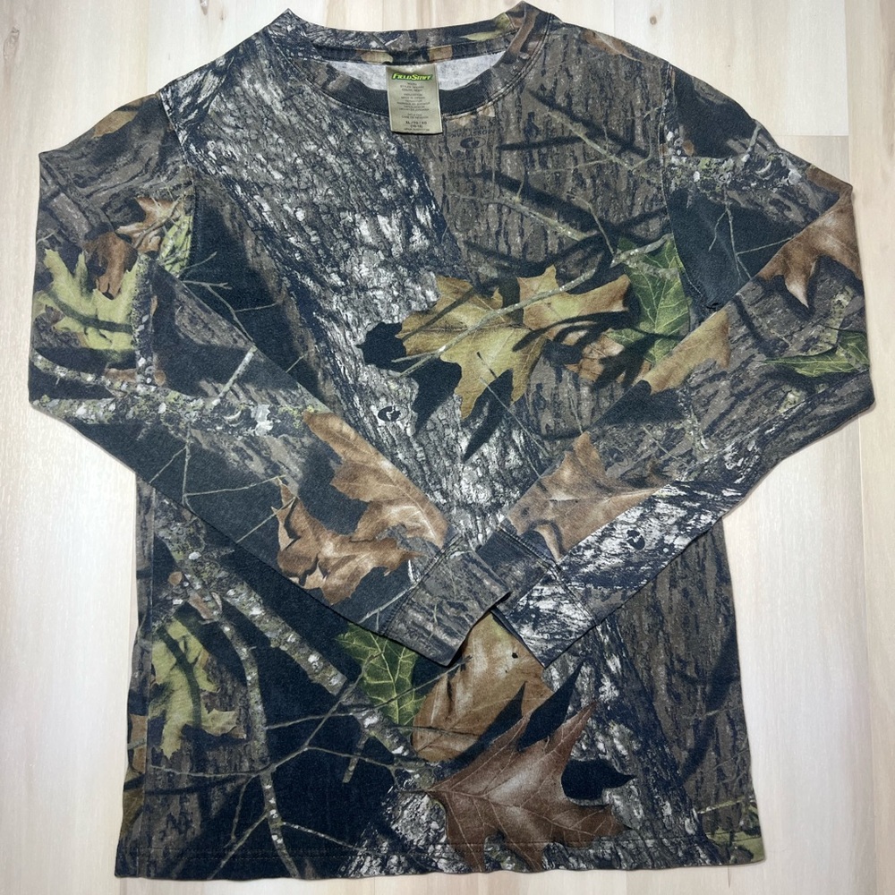Vintage 90s Field Staff Camo Long Sleeve T Shirt Size XL (16-18) Adult Small?